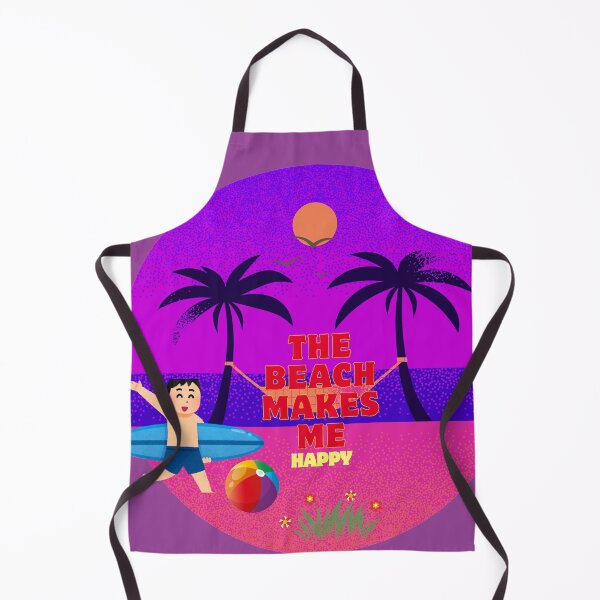 Item preview, The Beach Makes Me Happy Retro Neon Tropical Graphic designed and sold by BLUESKY11a.