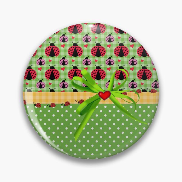 Item preview, Ladybug Pattern with Green Bow designed and sold by purplesensation.