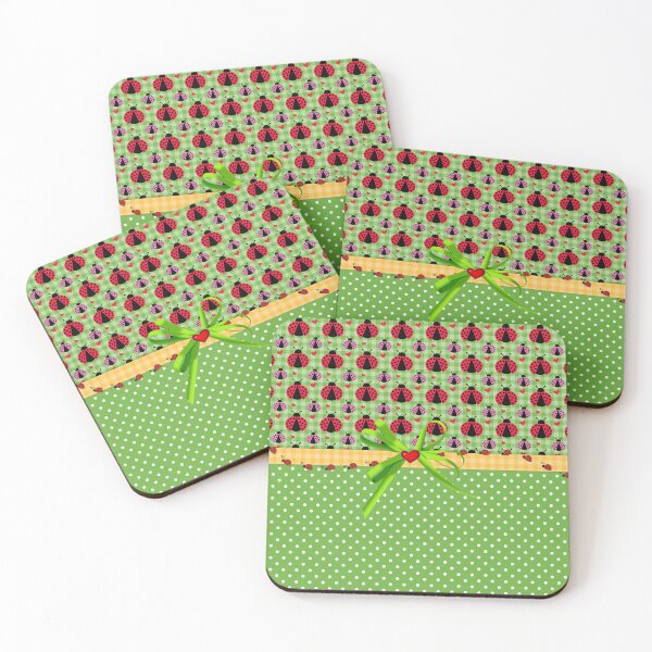 Item preview, Ladybug Pattern with Green Bow designed and sold by purplesensation.