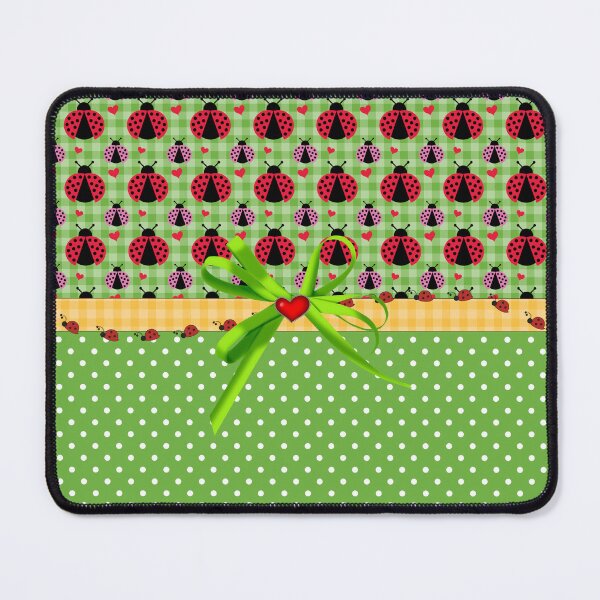 Item preview, Ladybug Pattern with Green Bow designed and sold by purplesensation.