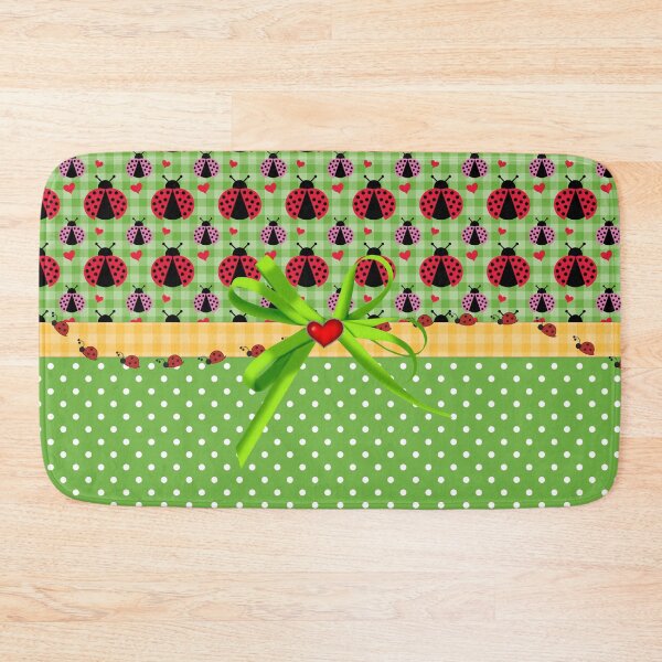 Item preview, Ladybug Pattern with Green Bow designed and sold by purplesensation.