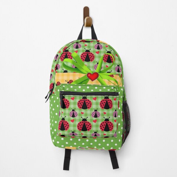 Item preview, Ladybug Pattern with Green Bow designed and sold by purplesensation.