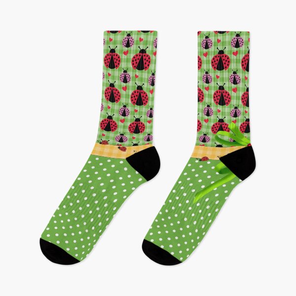 Item preview, Ladybug Pattern with Green Bow designed and sold by purplesensation.