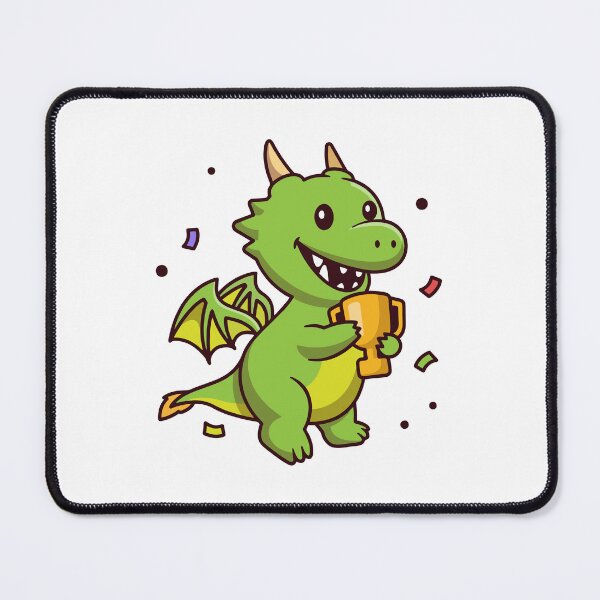 Item preview, Cute Green Dragon Holding Gold Trophy designed and sold by Chrislogo.