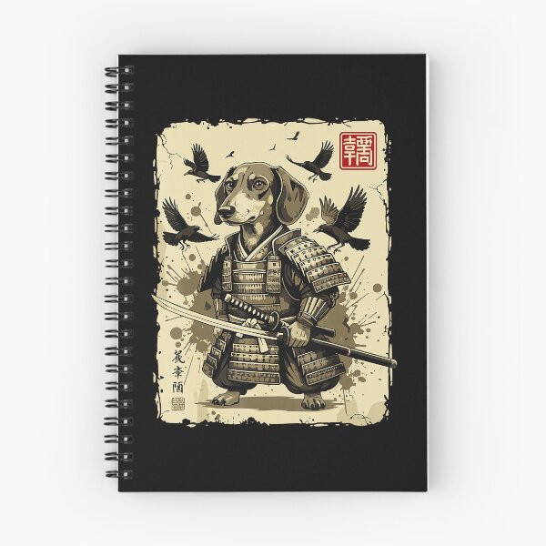 Item preview, Vintage Samurai Dachshund Warrior in Traditional Japanese Armor designed and sold by titanlevi.