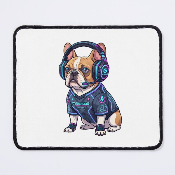Item preview, Gamer Dog Frenchie E-sports Squad Neon Tech designed and sold by PictoVibe.