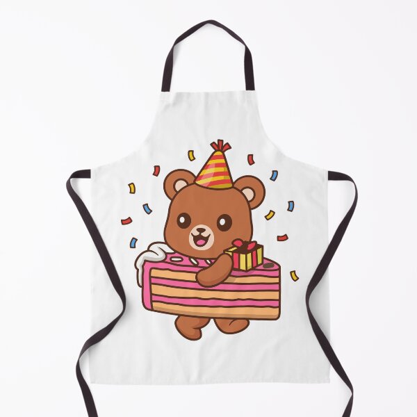 Item preview, Cute Birthday Bear with Giant Cake and Gift designed and sold by Chrislogo.