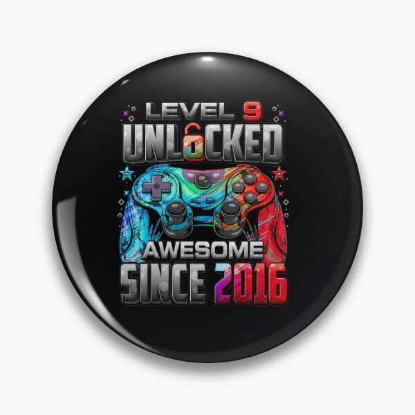 Item preview, Level 9 Birthday Gamer Controller Art With Retro Arcade Energy designed and sold by FGTV2021.