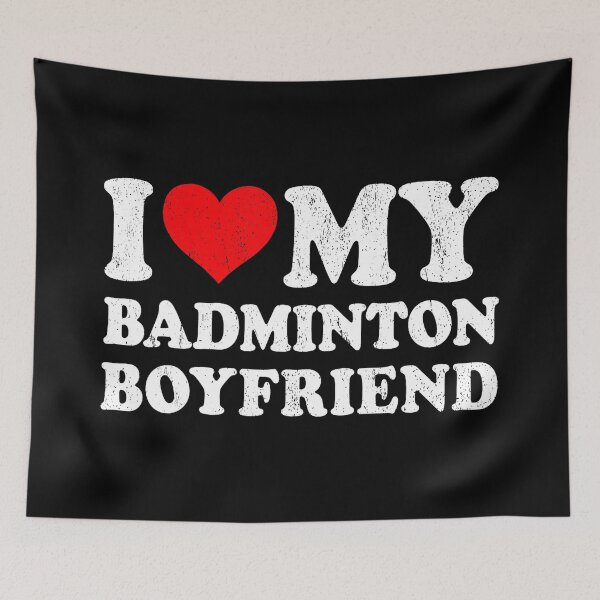 Item preview, Funny Badminton Boyfriend Quote With Retro Love Sports Vibe designed and sold by allistermariam.