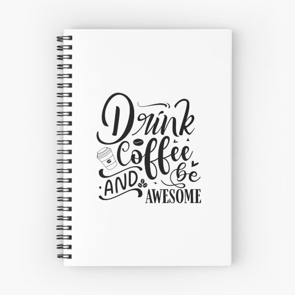 Item preview, Drink Coffee and Be Awesome Typography designed and sold by FlatInkStudio.
