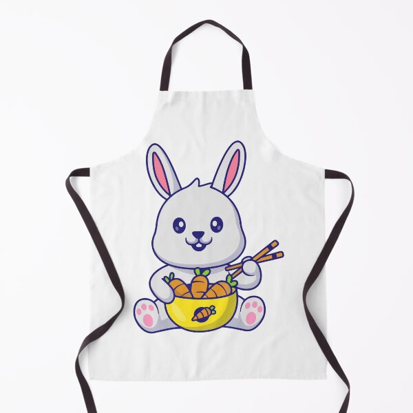 Item preview, Cute White Bunny Eating Bowl of Carrots designed and sold by Chrislogo.