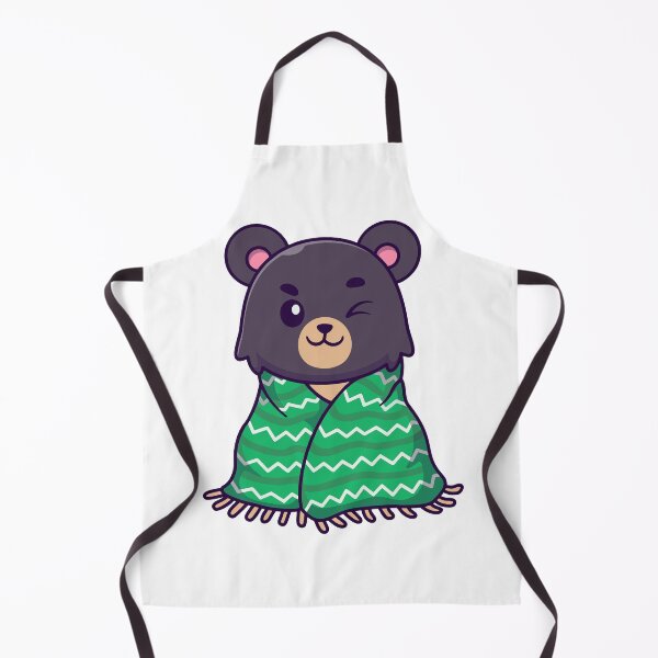Item preview, Cute Cozy Bear Wrapping in Green Blanket Illustration designed and sold by Chrislogo.