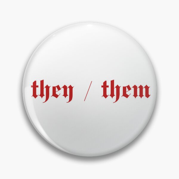 Item preview, They Them Pronouns Gothic  designed and sold by petalandarmour.