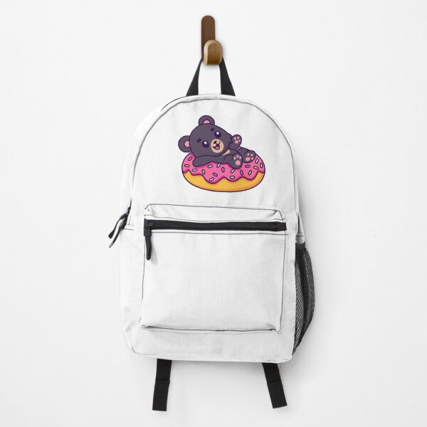 Item preview, Cute Little Bear Floating on Pink Glazed Donut Illustration designed and sold by Chrislogo.