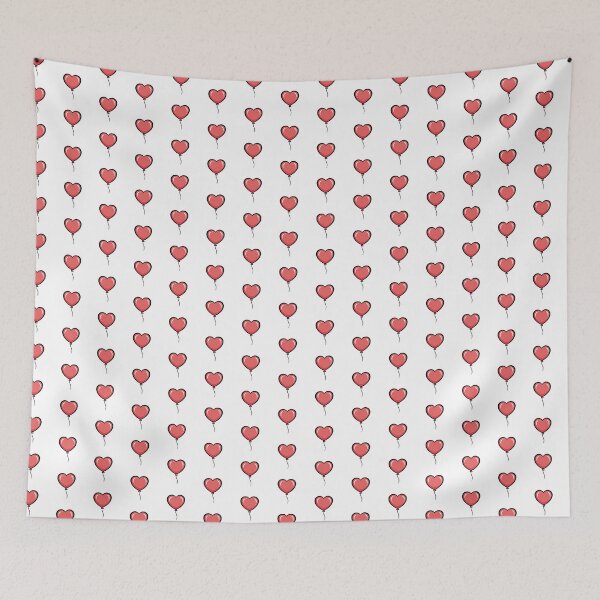 Item preview, Cute Red Heart Balloon Minimal Playful Illustration designed and sold by Osmose-Studio ⭐⭐⭐⭐⭐.