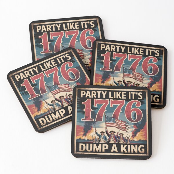 Item preview, Party Like It’s 1776… Dump a King Patriotic Protest T-Shirt designed and sold by Snark Town Tees.