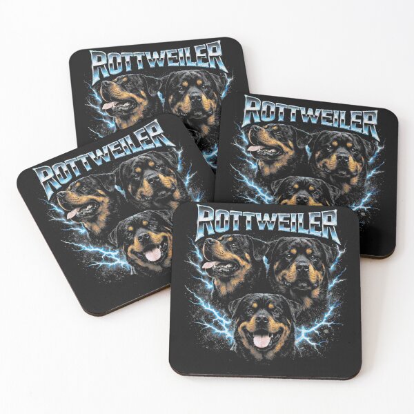 Item preview, Rottweiler Heavy Metal Lightning with Fierce Dog Portraits designed and sold by Masonixem.