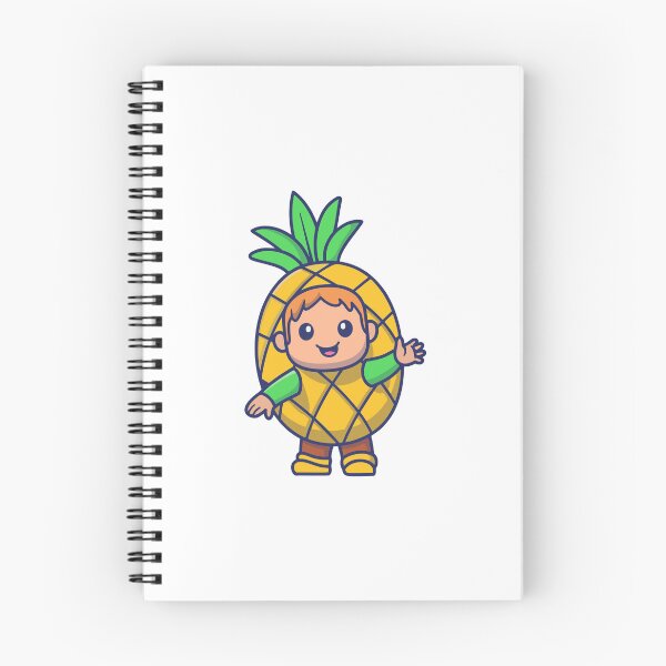 Item preview, Cute Kid Wearing Pineapple Costume Waving Illustration designed and sold by Chrislogo.