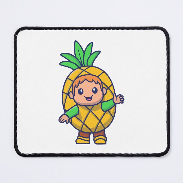 Item preview, Cute Kid Wearing Pineapple Costume Waving Illustration designed and sold by Chrislogo.