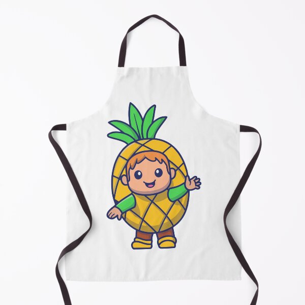 Item preview, Cute Kid Wearing Pineapple Costume Waving Illustration designed and sold by Chrislogo.