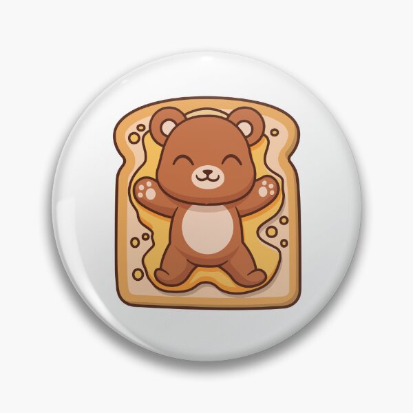 Item preview, Cute Teddy Bear Lying on Honey Toast Bread Illustration designed and sold by Chrislogo.