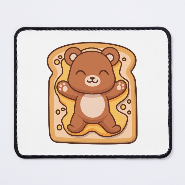 Item preview, Cute Teddy Bear Lying on Honey Toast Bread Illustration designed and sold by Chrislogo.