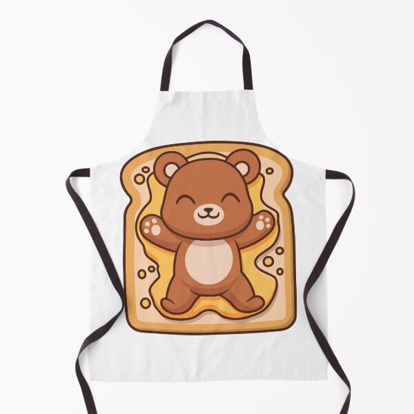 Item preview, Cute Teddy Bear Lying on Honey Toast Bread Illustration designed and sold by Chrislogo.
