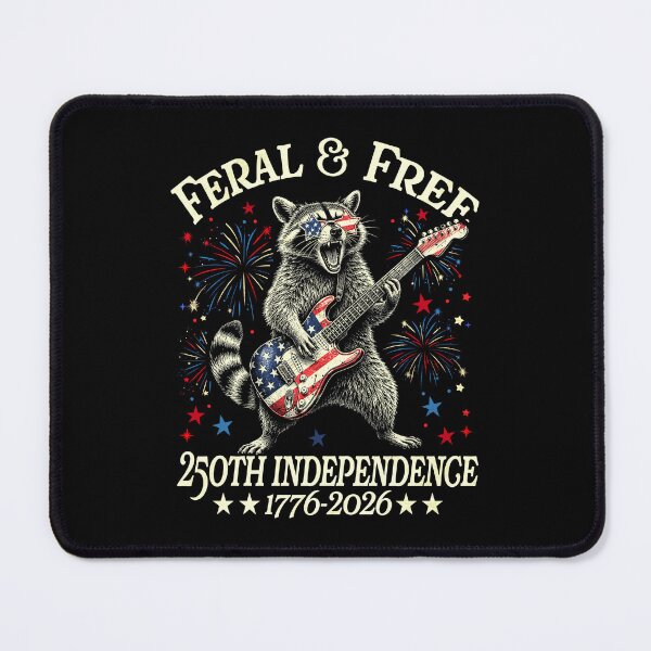 Item preview, Feral And Free 250th Independence 250 years raccoon designed and sold by Ortigzitoun.