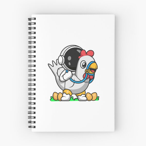 Item preview, Cute Astronaut Chicken Laying Golden Eggs Illustration designed and sold by Chrislogo.