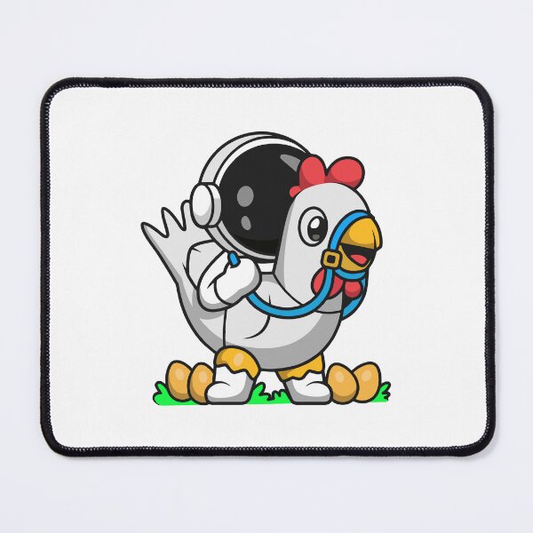 Item preview, Cute Astronaut Chicken Laying Golden Eggs Illustration designed and sold by Chrislogo.