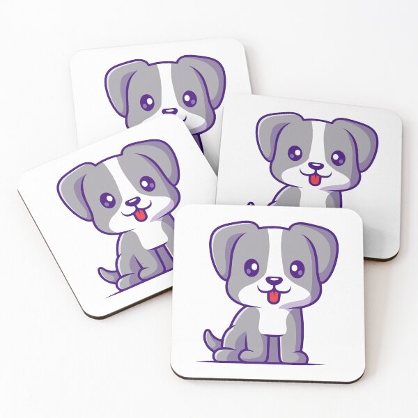 Item preview, Cute Sitting Grey and White Puppy Dog Illustration designed and sold by Chrislogo.