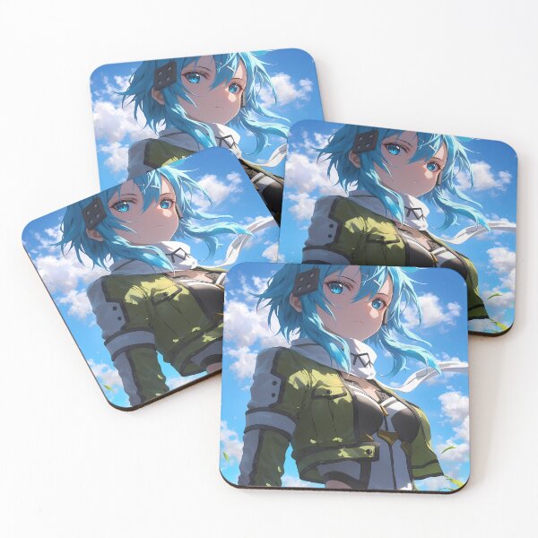 Item preview, Sinon Sword Art Online Cool Sky Anime Girl Sniper Style Portrait designed and sold by bystudiolereve.
