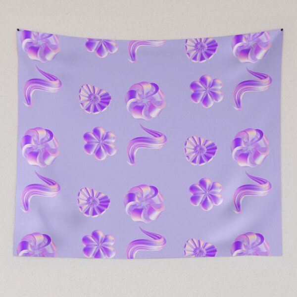 Item preview, Liquid Purple Chrome Pack | Holographic 3D Shapes designed and sold by Rawafi Art Studio.