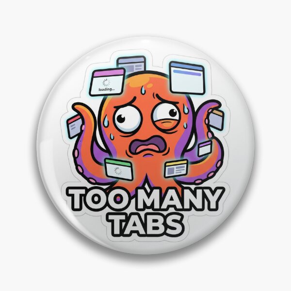 Item preview, Too Many Tabs Octopus designed and sold by luiz1213.