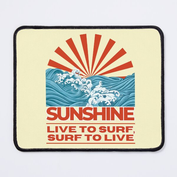 Item preview, Vintage Sunshine Japanese Wave Surf Design designed and sold by SilverSeaBKK.