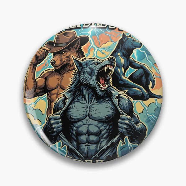 Item preview, Retro Muscular Werewolf Meme Whatever Daddy Wants Gets designed and sold by Vermanartist.