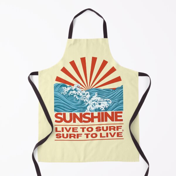 Item preview, Vintage Sunshine Japanese Wave Surf Design designed and sold by SilverSeaBKK.