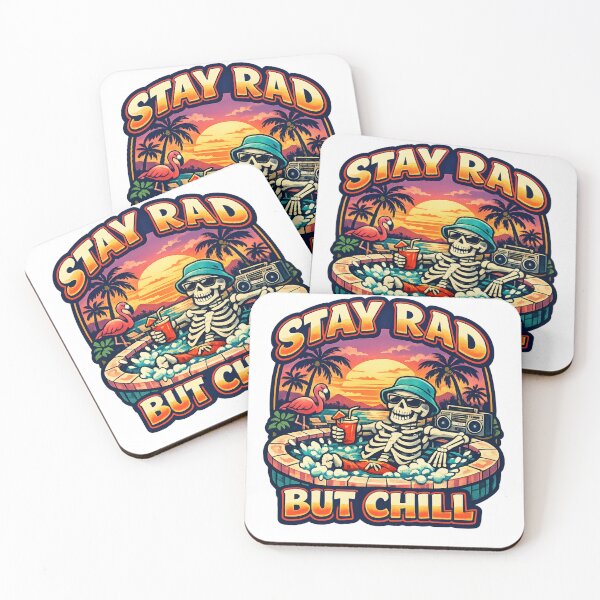 Item preview, Stay Rad But Chill Skeleton Sunset Vibes designed and sold by Dresut.
