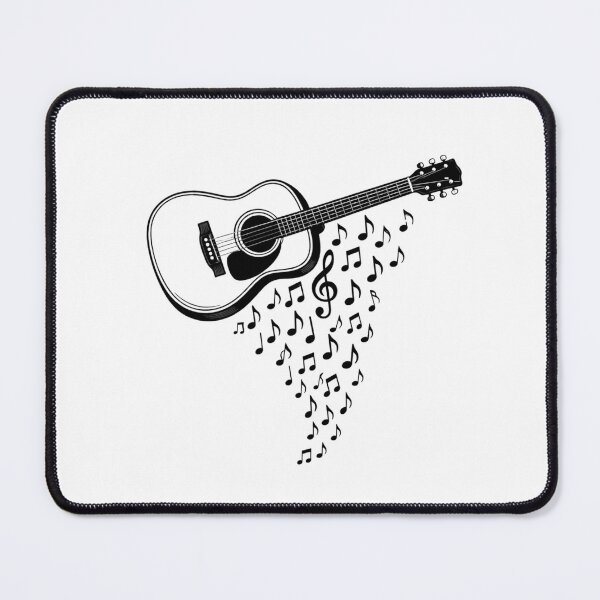 Item preview, Black & White Guitar Melody Sticker designed and sold by M.Store.