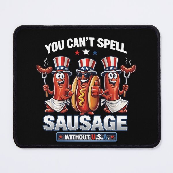 Item preview, Funny 4th of July BBQ Sausage - You Can't Spell Sausage Without USA Patriotic Hot Dog designed and sold by haitrieuic96.