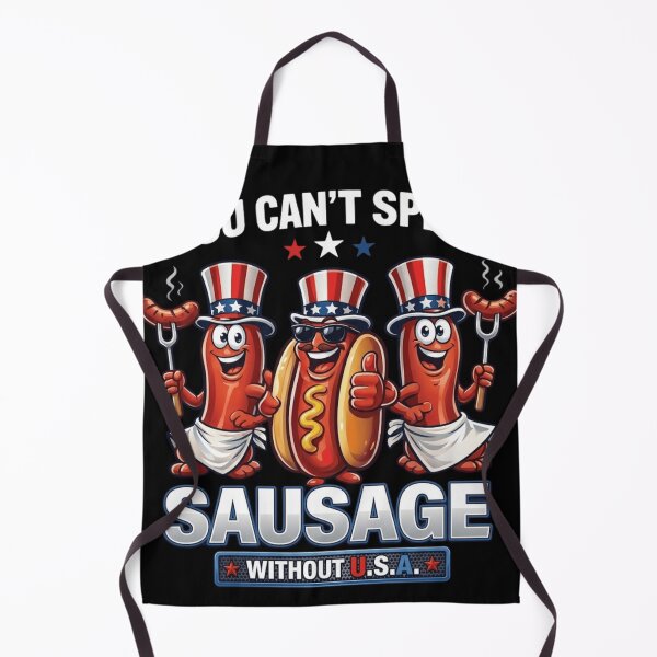 Item preview, Funny 4th of July BBQ Sausage - You Can't Spell Sausage Without USA Patriotic Hot Dog designed and sold by haitrieuic96.