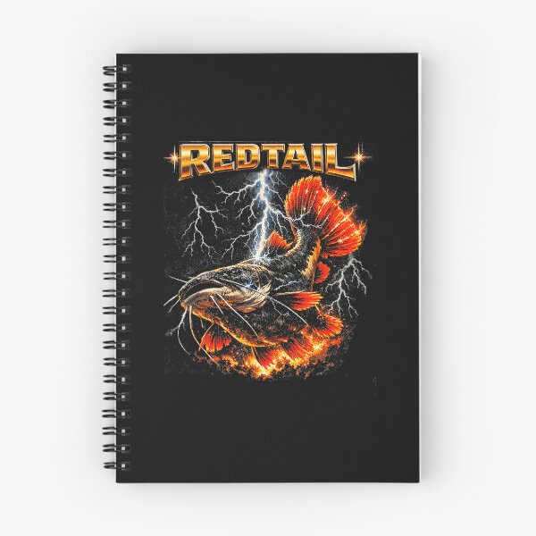 Item preview, Redtail Catfish Heavy Metal Retro Aquarium Fish Lightning designed and sold by Masonixem.
