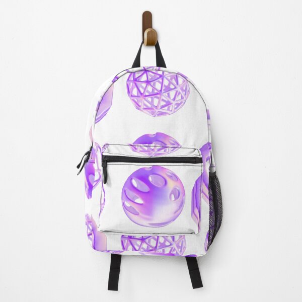 Item preview, Purple 3D Wireframe Geometry | Futuristic Chrome Pattern designed and sold by Rawafi Art Studio.