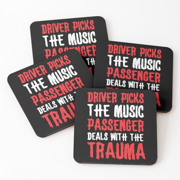 Item preview, Driver Picks The Music Passenger Deals With The Trauma Metal Fan Gift designed and sold by Say It With Ink.