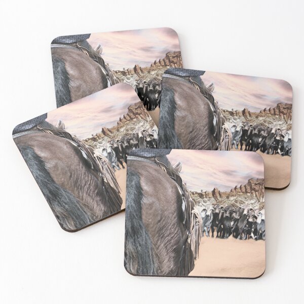Item preview, MUSTERING CATTLE OUTBACK, COW HORSE AND CATTLE designed and sold by Barbara Jean Photo Art And Design.
