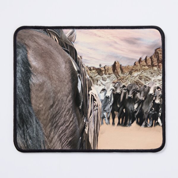 Item preview, MUSTERING CATTLE OUTBACK, COW HORSE AND CATTLE designed and sold by Barbara Jean Photo Art And Design.