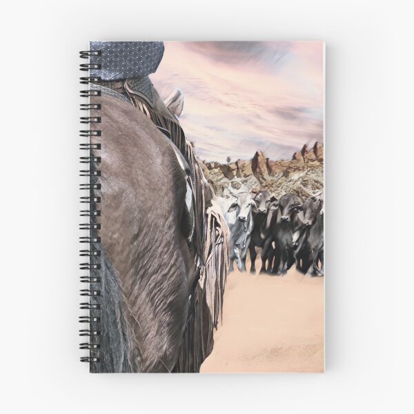 Item preview, MUSTERING CATTLE OUTBACK, COW HORSE AND CATTLE designed and sold by Barbara Jean Photo Art And Design.