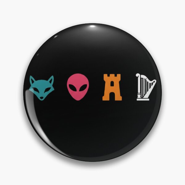 Item preview, Minimalist Symbols Collection - Fox Alien Castle Harp designed and sold by haitrieuic96.
