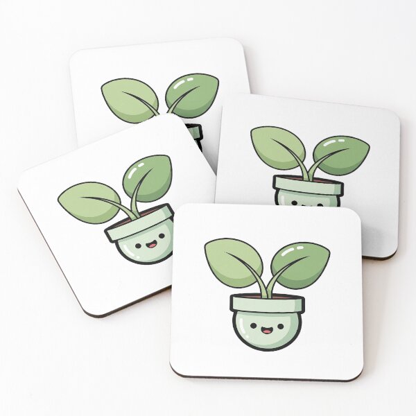 Item preview, Cute Potted Plant Minimal Happy Botanical Illustration designed and sold by Osmose-Studio.