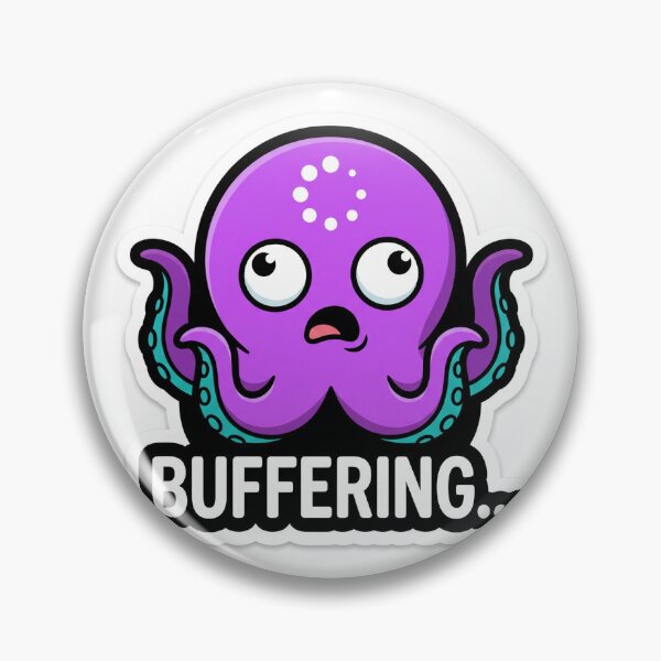Item preview, Buffering Octopus Sticker Octopus designed and sold by luiz1213.